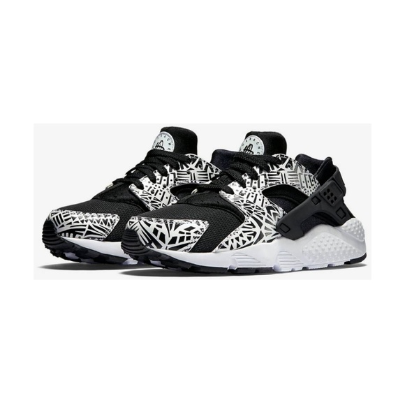 Nike Other - Nike Air Huarache Run Print GS Black